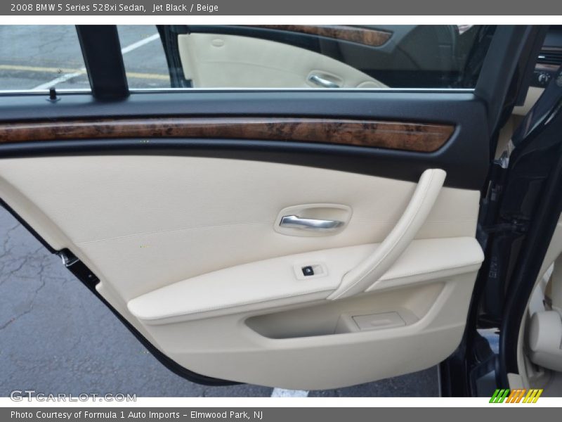 Jet Black / Beige 2008 BMW 5 Series 528xi Sedan