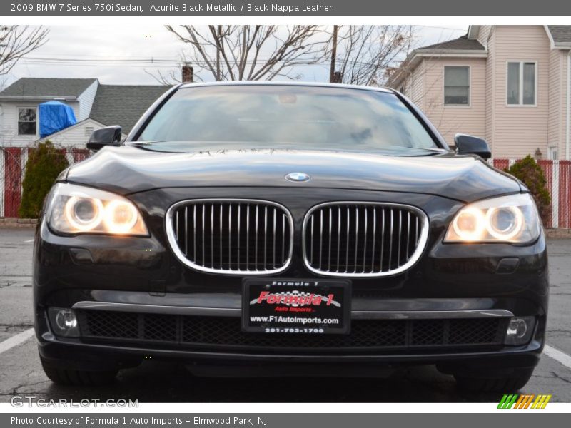 Azurite Black Metallic / Black Nappa Leather 2009 BMW 7 Series 750i Sedan