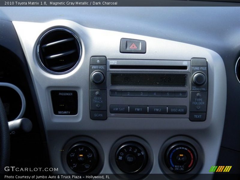 Magnetic Gray Metallic / Dark Charcoal 2010 Toyota Matrix 1.8
