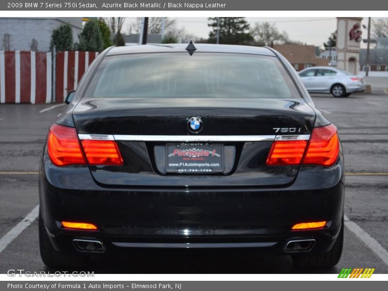 Azurite Black Metallic / Black Nappa Leather 2009 BMW 7 Series 750i Sedan