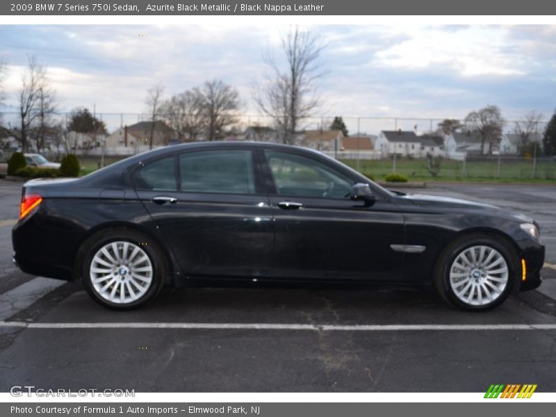 Azurite Black Metallic / Black Nappa Leather 2009 BMW 7 Series 750i Sedan