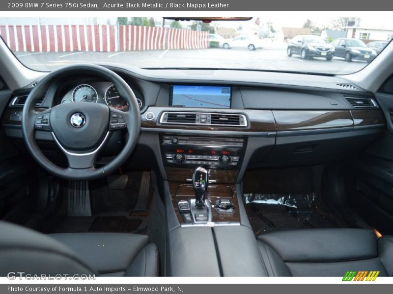 Azurite Black Metallic / Black Nappa Leather 2009 BMW 7 Series 750i Sedan