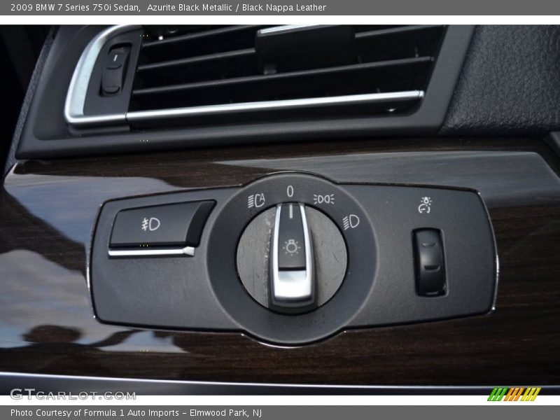 Azurite Black Metallic / Black Nappa Leather 2009 BMW 7 Series 750i Sedan