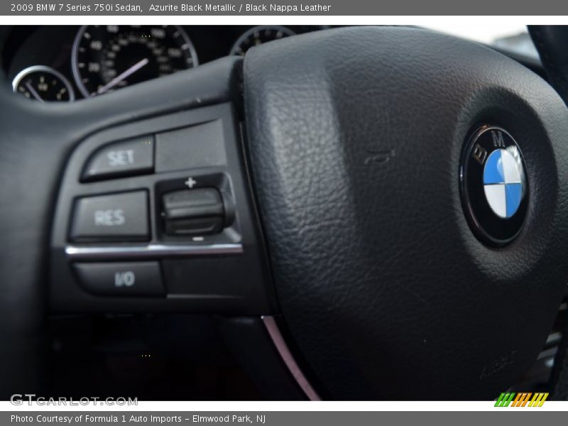 Azurite Black Metallic / Black Nappa Leather 2009 BMW 7 Series 750i Sedan