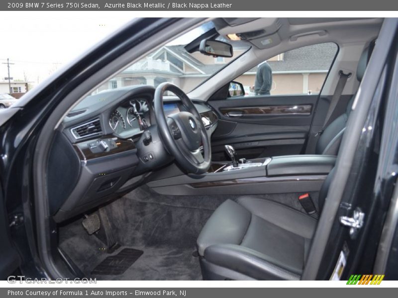Azurite Black Metallic / Black Nappa Leather 2009 BMW 7 Series 750i Sedan