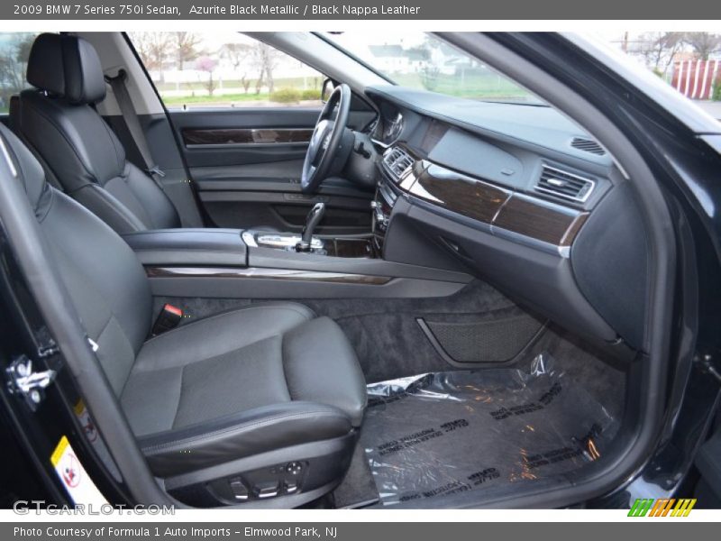 Azurite Black Metallic / Black Nappa Leather 2009 BMW 7 Series 750i Sedan
