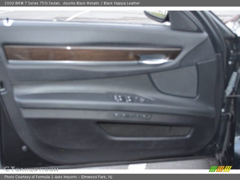 Azurite Black Metallic / Black Nappa Leather 2009 BMW 7 Series 750i Sedan