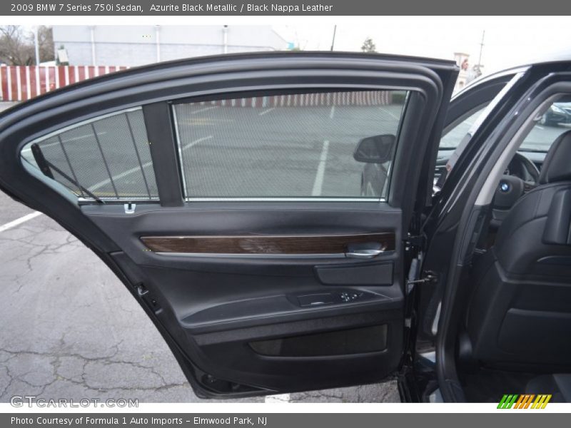 Azurite Black Metallic / Black Nappa Leather 2009 BMW 7 Series 750i Sedan