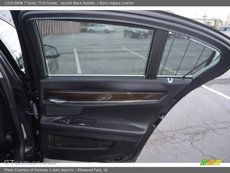 Azurite Black Metallic / Black Nappa Leather 2009 BMW 7 Series 750i Sedan