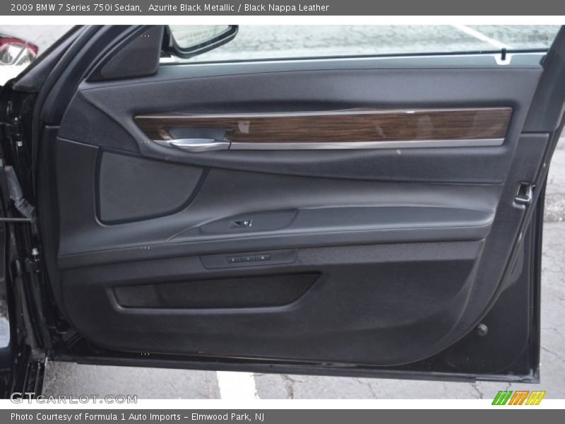 Azurite Black Metallic / Black Nappa Leather 2009 BMW 7 Series 750i Sedan