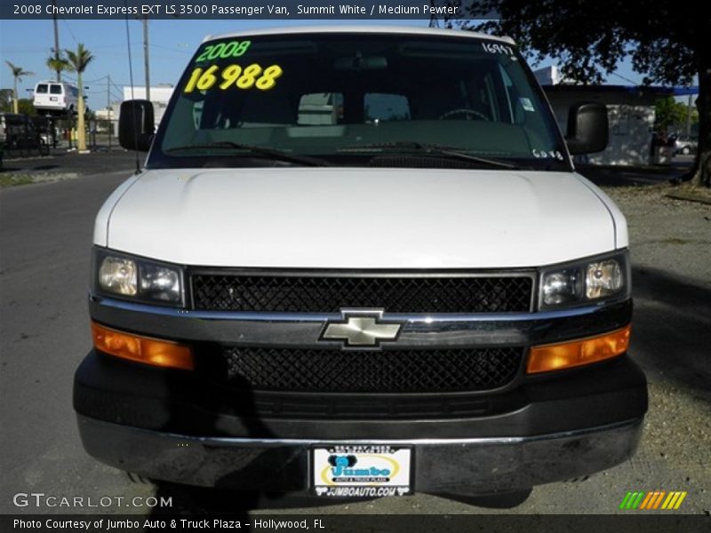 Summit White / Medium Pewter 2008 Chevrolet Express EXT LS 3500 Passenger Van