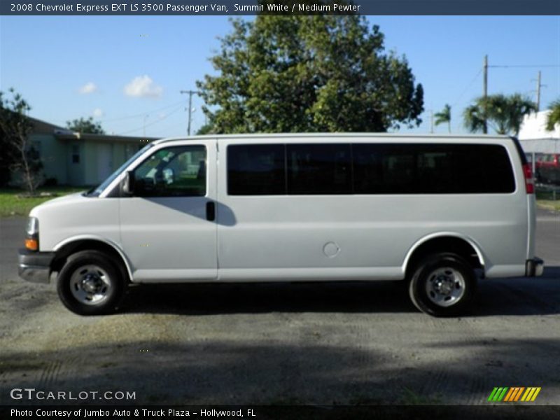 Summit White / Medium Pewter 2008 Chevrolet Express EXT LS 3500 Passenger Van