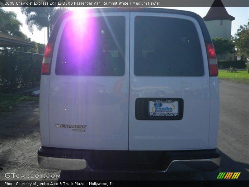 Summit White / Medium Pewter 2008 Chevrolet Express EXT LS 3500 Passenger Van