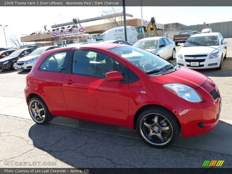 Absolutely Red / Dark Charcoal 2008 Toyota Yaris 3 Door Liftback