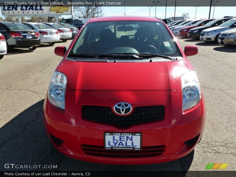 Absolutely Red / Dark Charcoal 2008 Toyota Yaris 3 Door Liftback