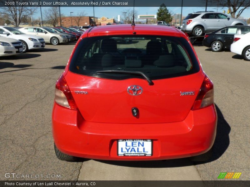 Absolutely Red / Dark Charcoal 2008 Toyota Yaris 3 Door Liftback