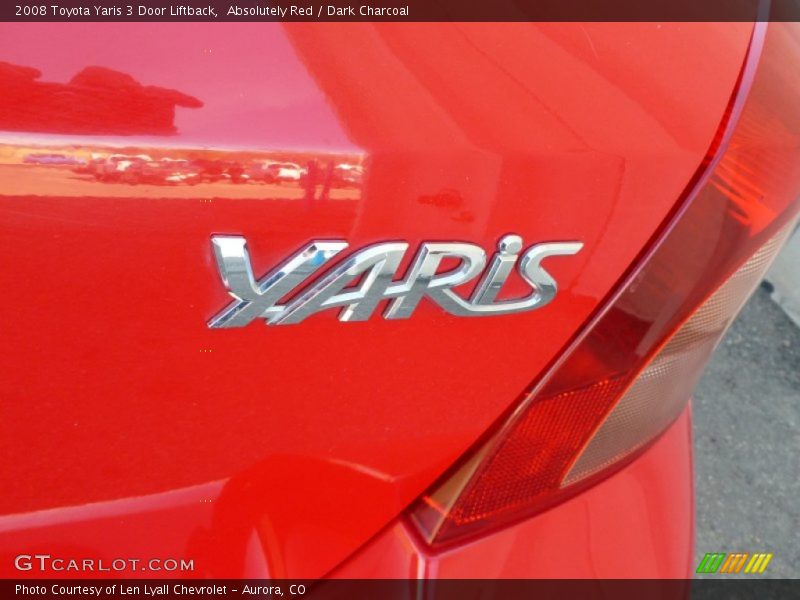 Absolutely Red / Dark Charcoal 2008 Toyota Yaris 3 Door Liftback