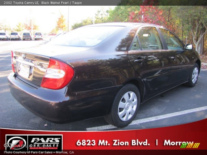 Black Walnut Pearl / Taupe 2002 Toyota Camry LE