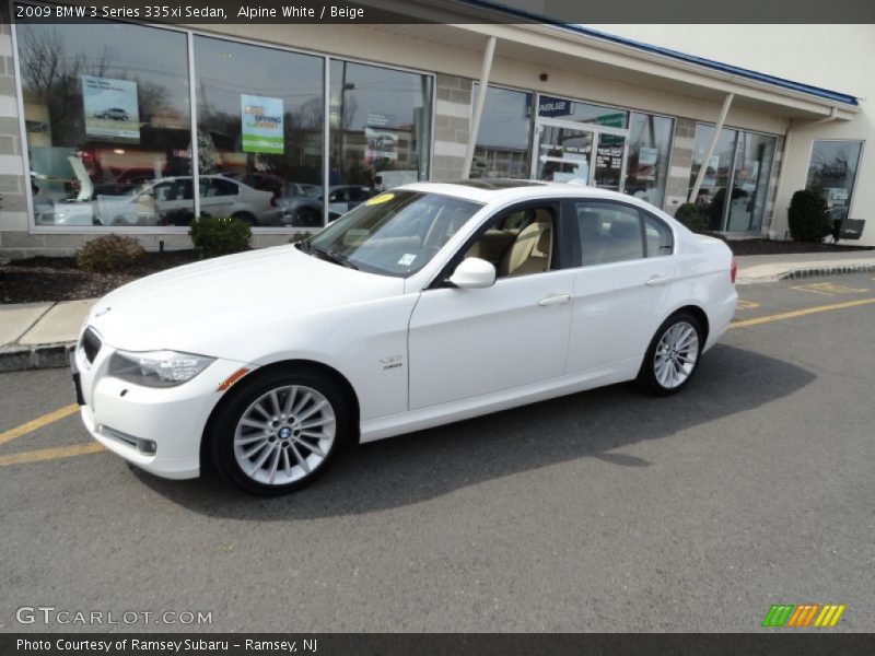 Alpine White / Beige 2009 BMW 3 Series 335xi Sedan