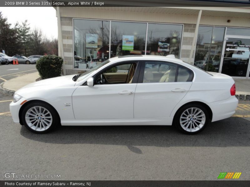 Alpine White / Beige 2009 BMW 3 Series 335xi Sedan