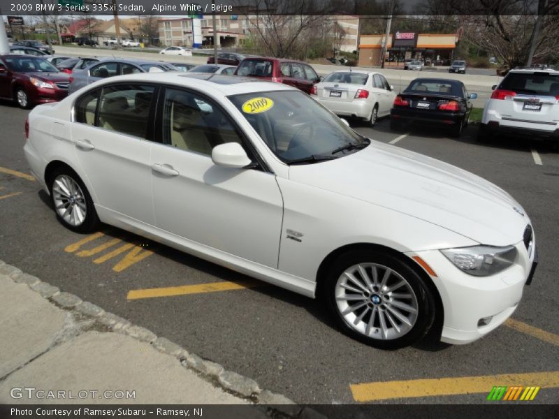 Alpine White / Beige 2009 BMW 3 Series 335xi Sedan