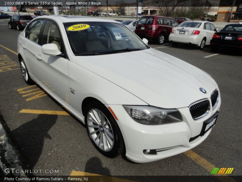 Alpine White / Beige 2009 BMW 3 Series 335xi Sedan