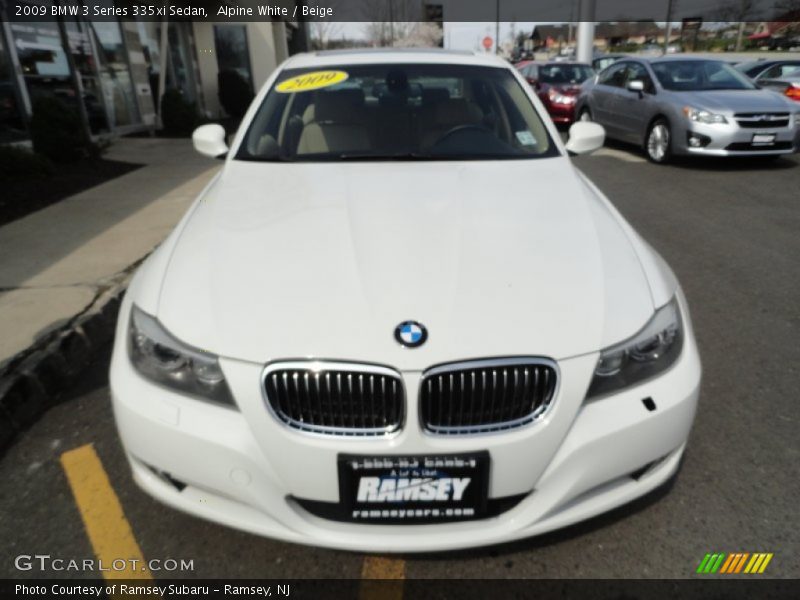 Alpine White / Beige 2009 BMW 3 Series 335xi Sedan