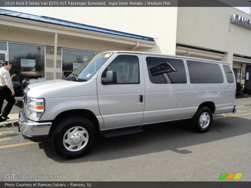 Ingot Silver Metallic / Medium Flint 2010 Ford E Series Van E350 XLT Passenger Extended