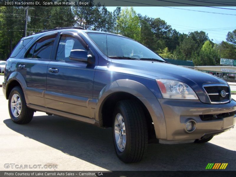 Spark Blue Metallic / Beige 2003 Kia Sorento EX