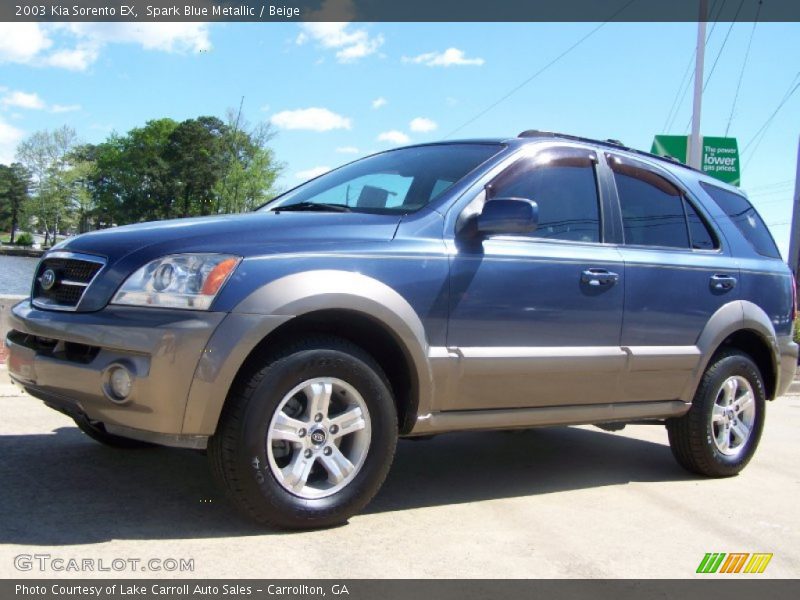 Spark Blue Metallic / Beige 2003 Kia Sorento EX