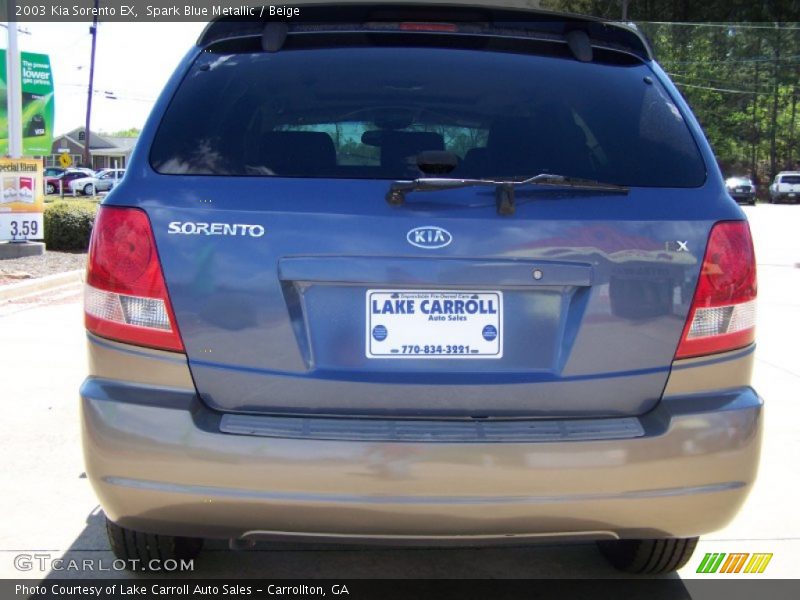 Spark Blue Metallic / Beige 2003 Kia Sorento EX