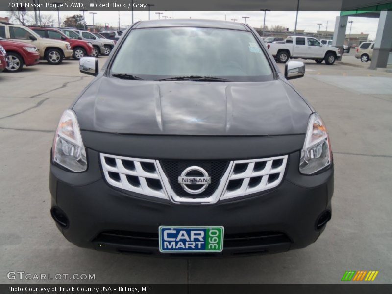 Wicked Black / Gray 2011 Nissan Rogue S AWD