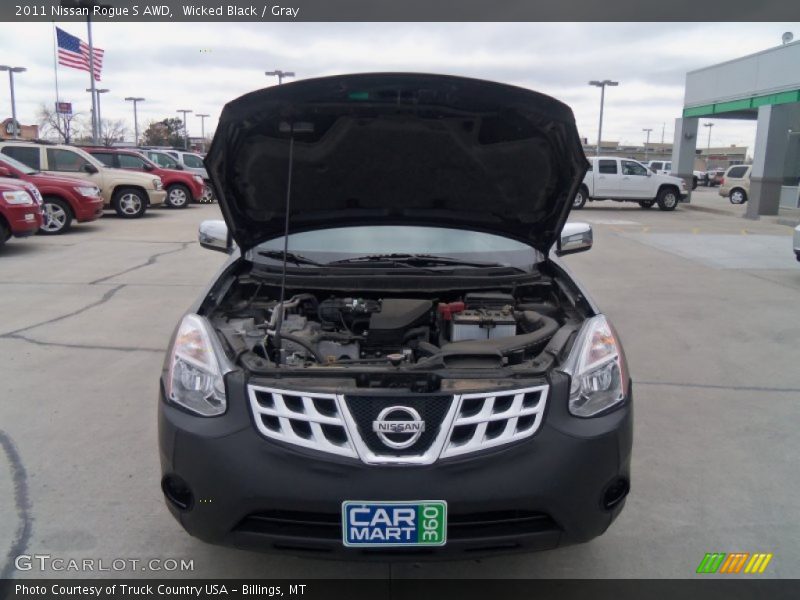Wicked Black / Gray 2011 Nissan Rogue S AWD