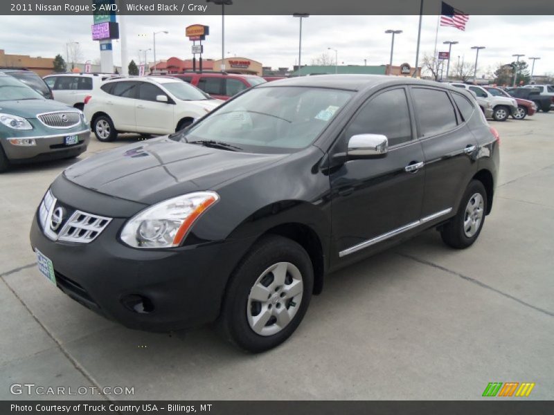 Wicked Black / Gray 2011 Nissan Rogue S AWD
