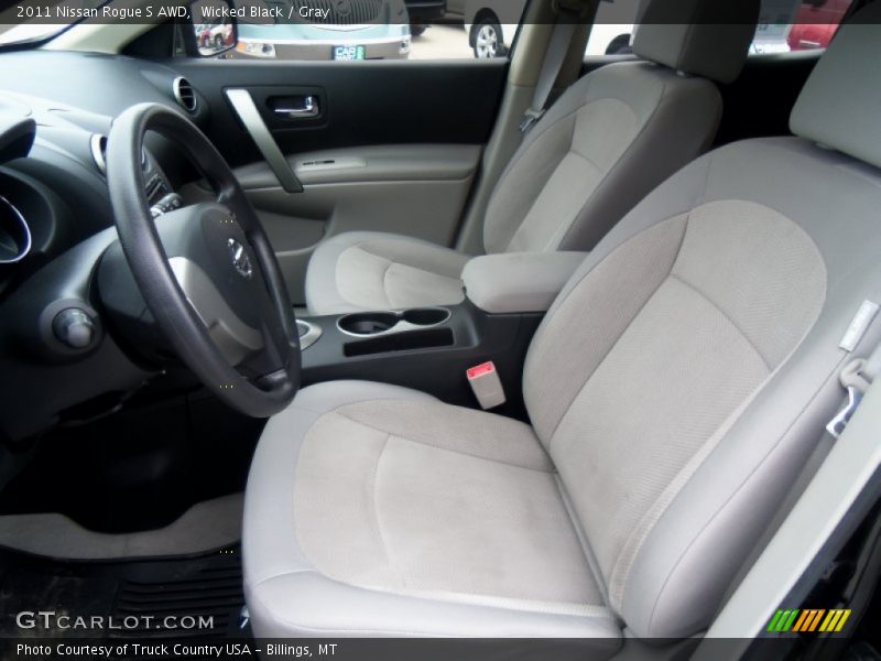 Wicked Black / Gray 2011 Nissan Rogue S AWD