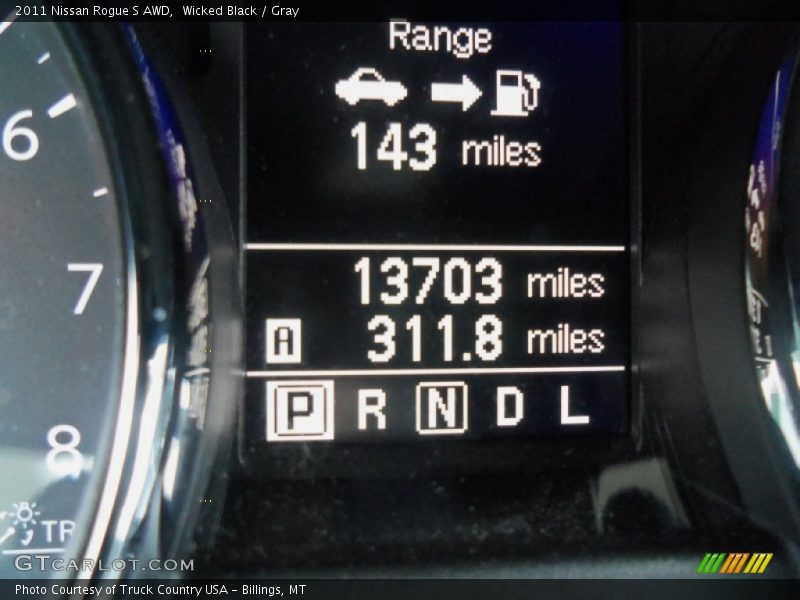 Wicked Black / Gray 2011 Nissan Rogue S AWD