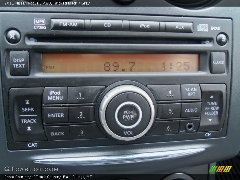Wicked Black / Gray 2011 Nissan Rogue S AWD