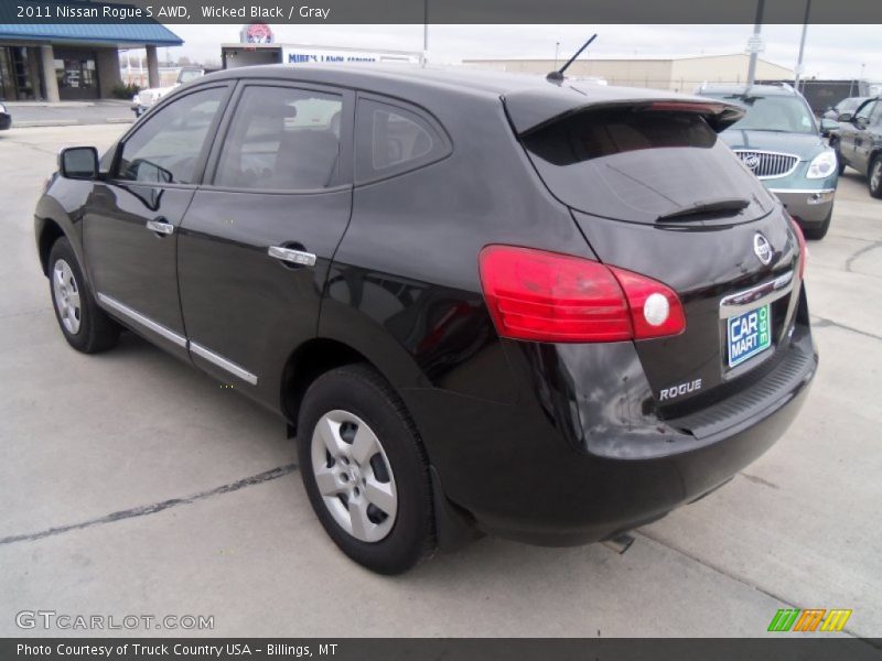 Wicked Black / Gray 2011 Nissan Rogue S AWD