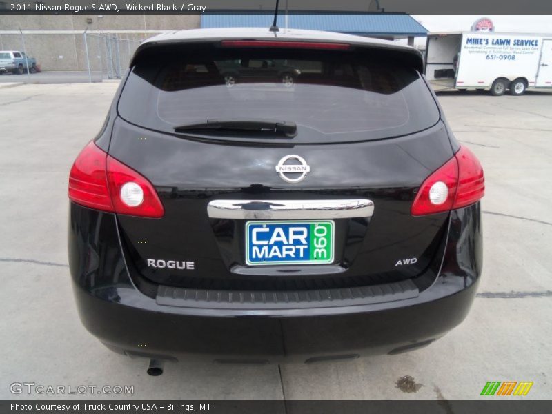 Wicked Black / Gray 2011 Nissan Rogue S AWD