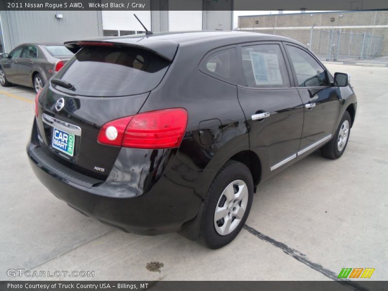 Wicked Black / Gray 2011 Nissan Rogue S AWD
