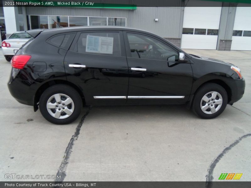 Wicked Black / Gray 2011 Nissan Rogue S AWD