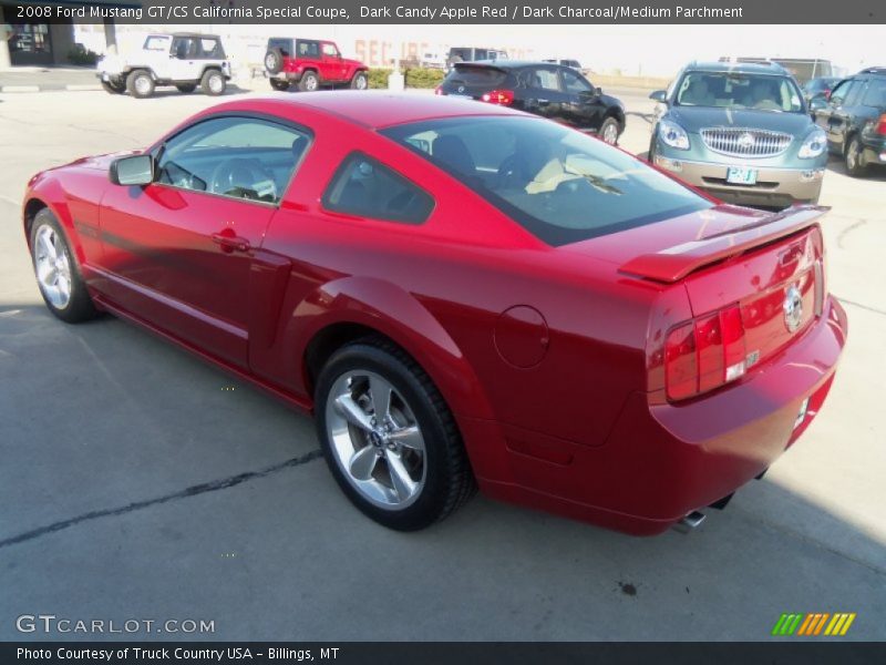 Dark Candy Apple Red / Dark Charcoal/Medium Parchment 2008 Ford Mustang GT/CS California Special Coupe