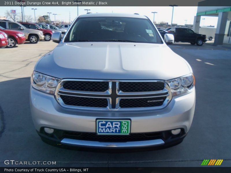 Bright Silver Metallic / Black 2011 Dodge Durango Crew 4x4