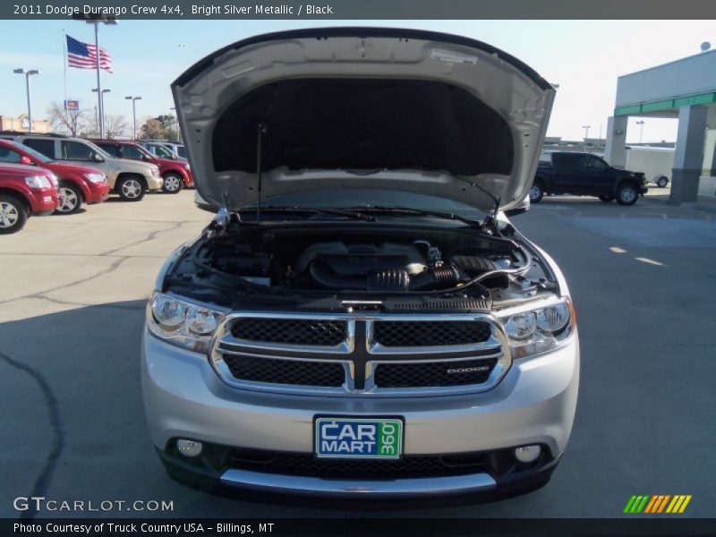 Bright Silver Metallic / Black 2011 Dodge Durango Crew 4x4