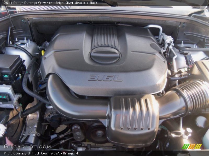 Bright Silver Metallic / Black 2011 Dodge Durango Crew 4x4