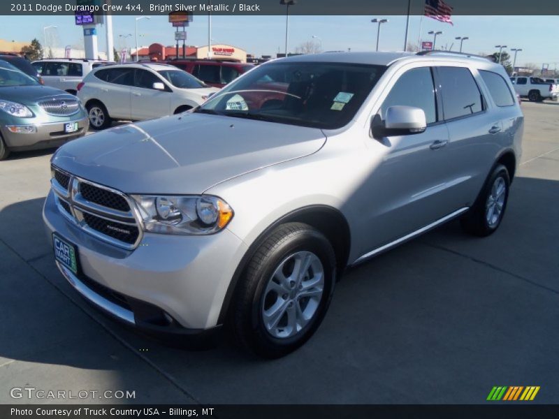 Bright Silver Metallic / Black 2011 Dodge Durango Crew 4x4