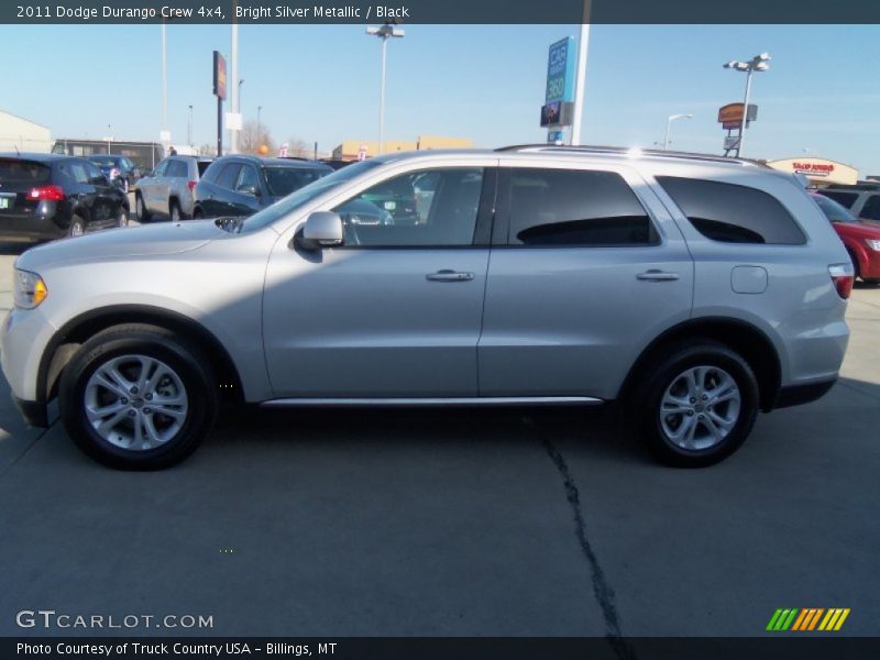 Bright Silver Metallic / Black 2011 Dodge Durango Crew 4x4