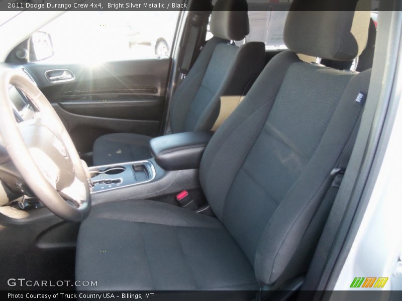 Bright Silver Metallic / Black 2011 Dodge Durango Crew 4x4