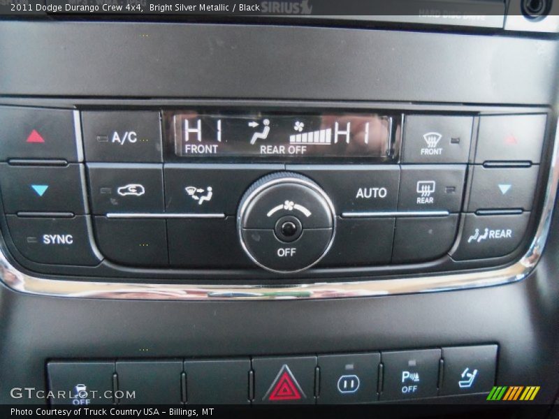 Bright Silver Metallic / Black 2011 Dodge Durango Crew 4x4