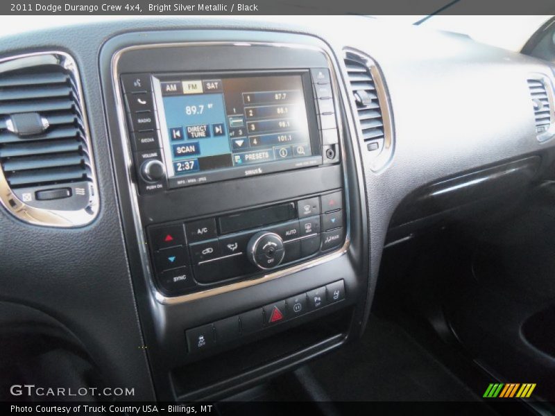 Bright Silver Metallic / Black 2011 Dodge Durango Crew 4x4